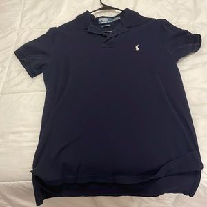 Polo collared shirt size L - blue